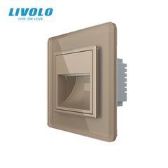 Светильник для лестницы LIVOLO, серый, стеклянная рамка 2.5D, теплый свет 2700K, 230В, 0.35Вт