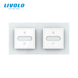 Smart sensor dimmer LIVOLO slider, 2 sensors (1-1), white, glass