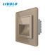 LIVOLO Corner Light, Grey, 2.5D Glass Frame, Warm White 2700K, 230V, 0.35W