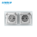 Розетка подвійна вологозахисна з кришкою Livolo