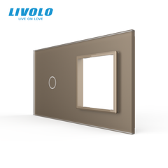 2-Gang Frame for 1-Touch Switch and Socket (1-0) LIVOLO tempered glass