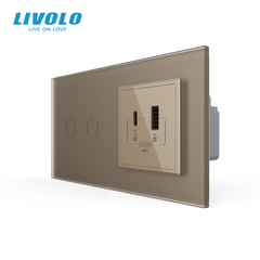 Сенсорный выключатель LIVOLO с розеткой