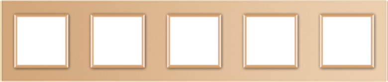 5-Gang Frame LIVOLO tempered glass