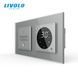 Smart thermostat for underfloor heating + LIVOLO touch dimmer, programmable, gray, glass frame