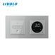 Smart thermostat for underfloor heating + LIVOLO touch dimmer, programmable, gray, glass frame