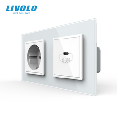 Двойная электрическая розетка LIVOLO