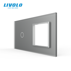 2-Gang Frame for 1-Touch Switch and Socket (1-0) LIVOLO tempered glass