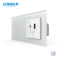 Сенсорний вимикач LIVOLO з розеткою