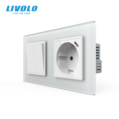 Клавішний вимикач LIVOLO з розеткою