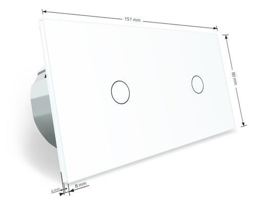 Розумний сенсорний ZigBee вимикач 2 сенсора Livolo