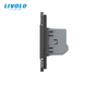 Smart sensor dimmer LIVOLO slider, 2 sensors (1-1), black, glass