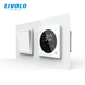 Programmable touch thermostat for underfloor heating + LIVOLO 3 way switch, white glass