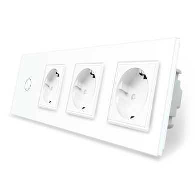 Touch switch 1 gang 3 socket Livolo