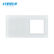 2-Gang Frame for 2-Touch Switch and Socket (2-0) LIVOLO tempered glass