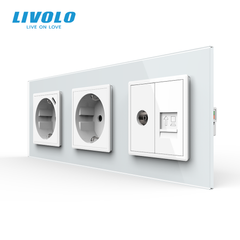 Потрійна електрична розетка LIVOLO