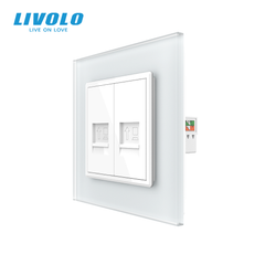 Розетка компьютерная двойная RJ-45 Livolo