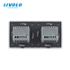 Smart touch switch LIVOLO 2 buttons (1-1) white glass Wi-Fi