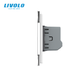 Smart touch switch LIVOLO 2 buttons (1-1) white glass Wi-Fi