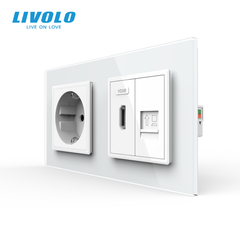 Двойная электрическая розетка LIVOLO