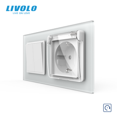 Клавішний вимикач LIVOLO з розеткою