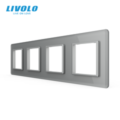 4-Gang Frame LIVOLO tempered glass