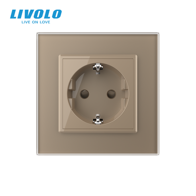 Розетка с заземлением Livolo