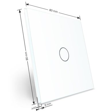 Wireless smart touch switch 1 sensor Livolo white glass (VL-XR007-W)
