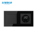 LIVOLO programmable touch thermostat for underfloor heating with 3 way switch, black, glass