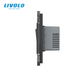 LIVOLO programmable touch thermostat for underfloor heating with 3 way switch, black, glass