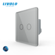 Smart touch light switch LIVOLO EC, 2 gangs