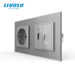 Двойная электрическая розетка LIVOLO