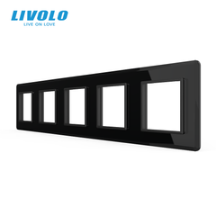 5-Gang Frame LIVOLO tempered glass