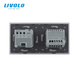 LIVOLO smart thermostat with phone control, pass-through switch, gray, glass frame