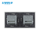 LIVOLO sensor-controlled dimmer, 3 sensors (1-2), frosted gray, glass