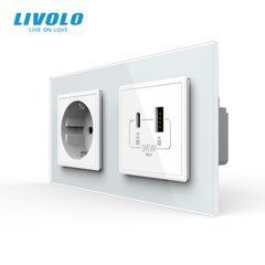 Двойная электрическая розетка LIVOLO