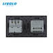 LIVOLO 2-sensor dimmer with socket and USB Type-C 18W, frosted black, socket 16A 230V with grounding