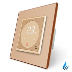 Touch screen Thermostat with air temperature sensor Dry contact for boilers Livolo