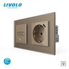 Сенсорний димер LIVOLO з розеткою