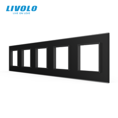 Рамка 5-постова LIVOLO, загартоване скло