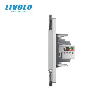 Four way wall power socket & TV & Computer socket Livolo
