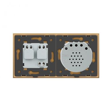Сенсорный проходной/перекрестный выключатель 1 сенсор 1 розетка Livolo