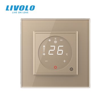 Touch screen Thermostat for Fan Coil Livolo