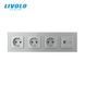Four way wall power socket & TV & Computer socket Livolo