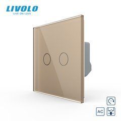 Сенсорная кнопка 2 сенсора Сухой контакт Livolo