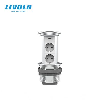 Double lifting sockets with USB and wireless charging Livolo