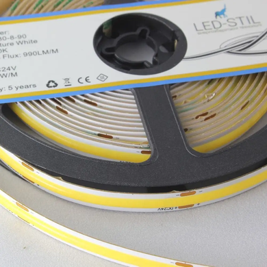 LED стрічка LED-STIL 3000K, 9W, COB, 480 шт, IP33, 24V, 900LM