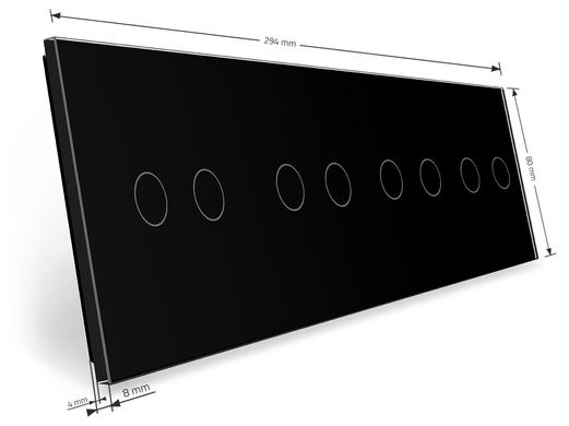 Сенсорная панель для выключателя 8 сенсоров Livolo