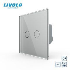 Сенсорная кнопка 2 сенсора Сухой контакт Livolo