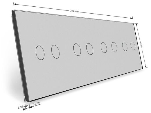 Панель для сенсорного вимикача 8 сенсорів Livolo