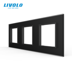 Рамка 3-постова LIVOLO, загартоване скло